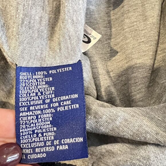 VTG Yankees Genuine MLB Jacket Mens L Baseball Pullover Gameday Coat Gray Blue - Picture 4 of 6